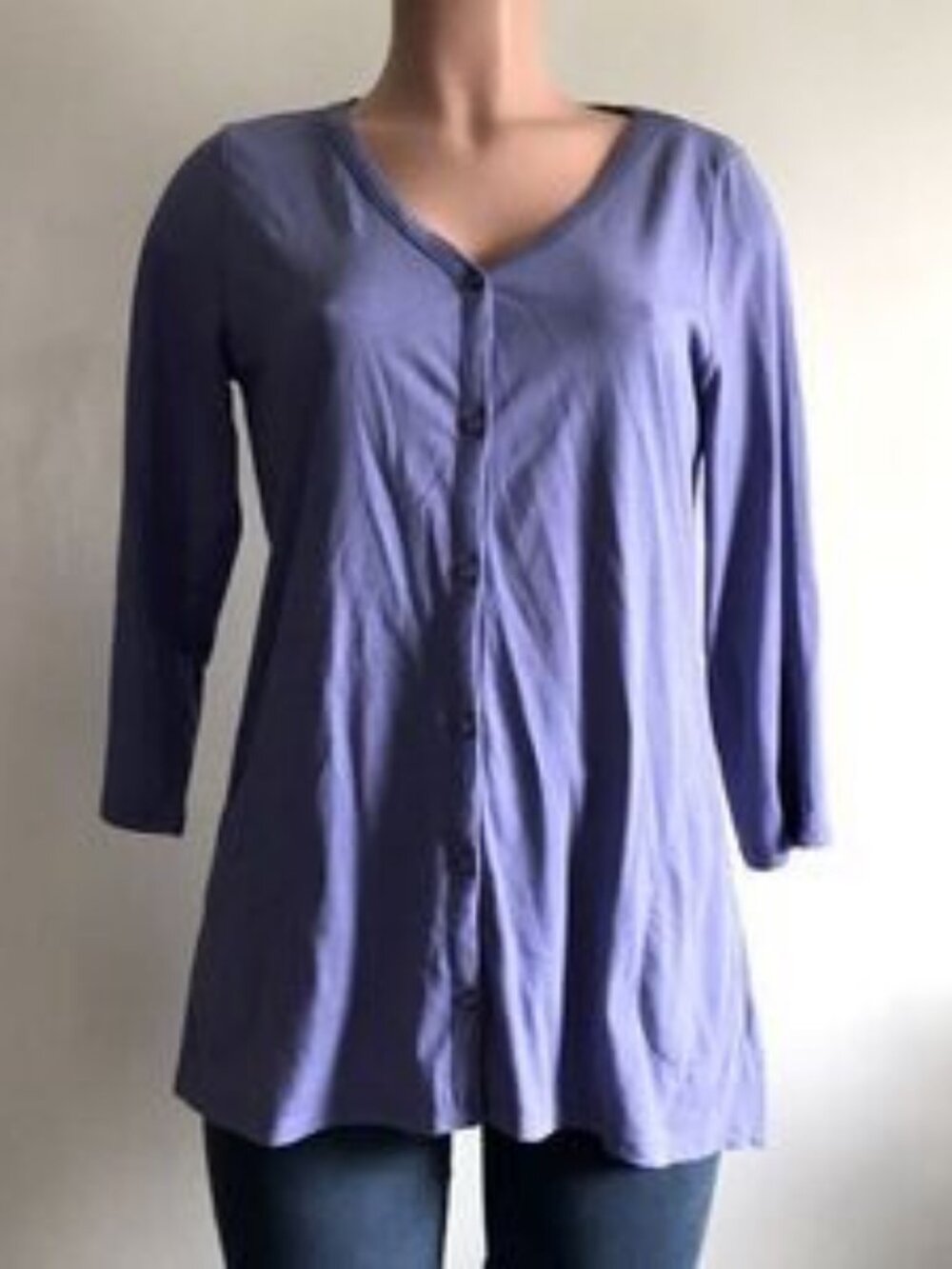 LOGO Principles by Lori Goldstein 3/4 Sleeve Cardigan - Picture 2 of 6